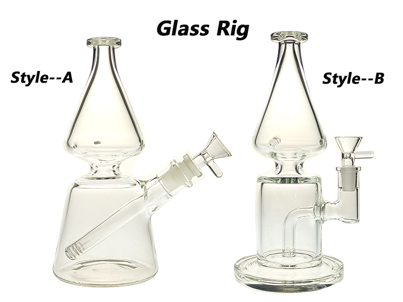 

Glass Hookah Rig/Bubbler for smoking bong 8.5 inch Height and two type with 14mm female and bowl 520g weight BU060A/B