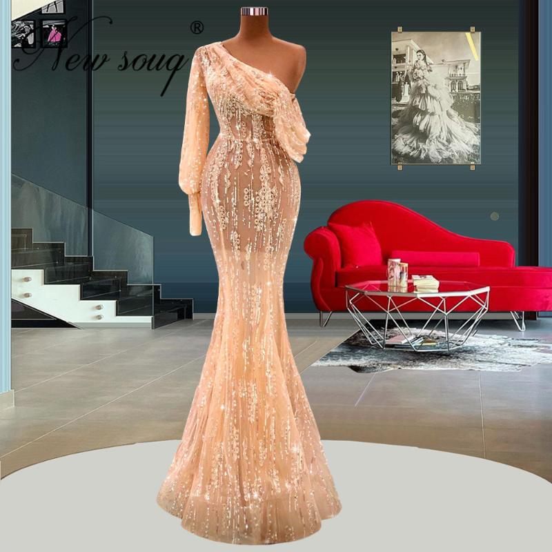 

Party Dresses Middle East Long Evening For Weddings Robes De Cocktail One Shoulder Beading Prom Dress Dubai Ceremony GownsParty, Blue