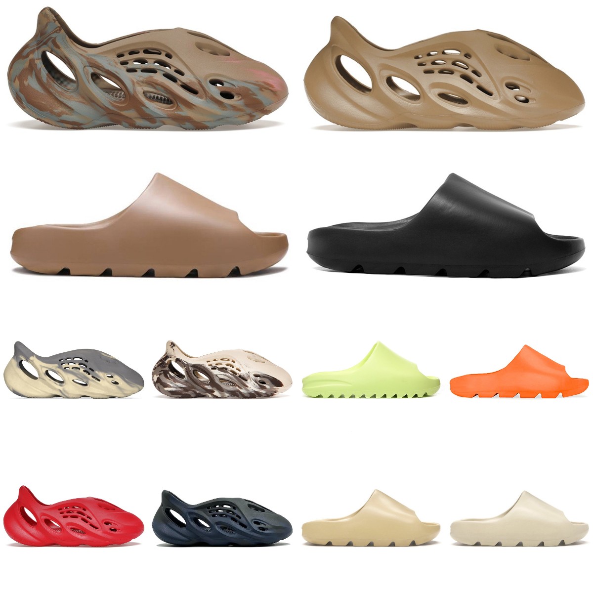 

2022 Designer Men Woman Running Shoes slider Vermillion Mineral Blue Onyx Pure Sandals Slide Slipper Foam Ochre RUNR Bone Resin Clog Desert Ararat shoe 36-47, Box
