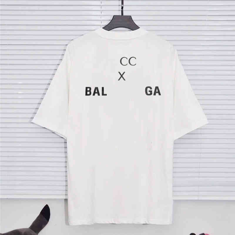 

Co-Name Designer Luxury CC Balenciga Casual T-shirt Fashion Pure Silk Short Sleeve Back Letter Printing Mens And Womens Couple Loose Short sweatshirt, Gradient