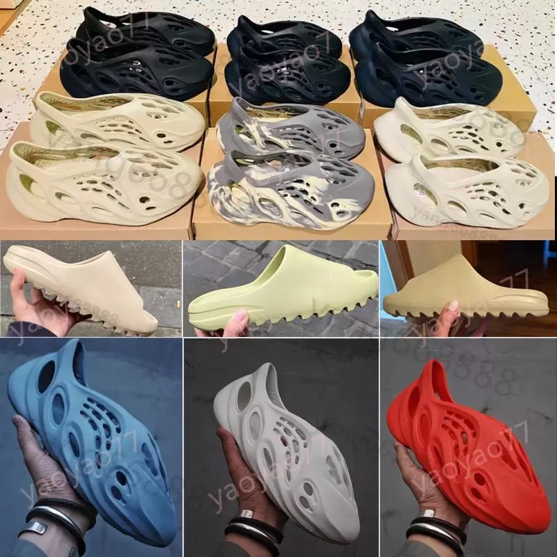 

Designer Fashion Slippers Men Woman 2022 slider Vermillion Mineral Blue Pure Sandals Slide Slipper Foam Ochre Bone Resin Clog Desert Ararat