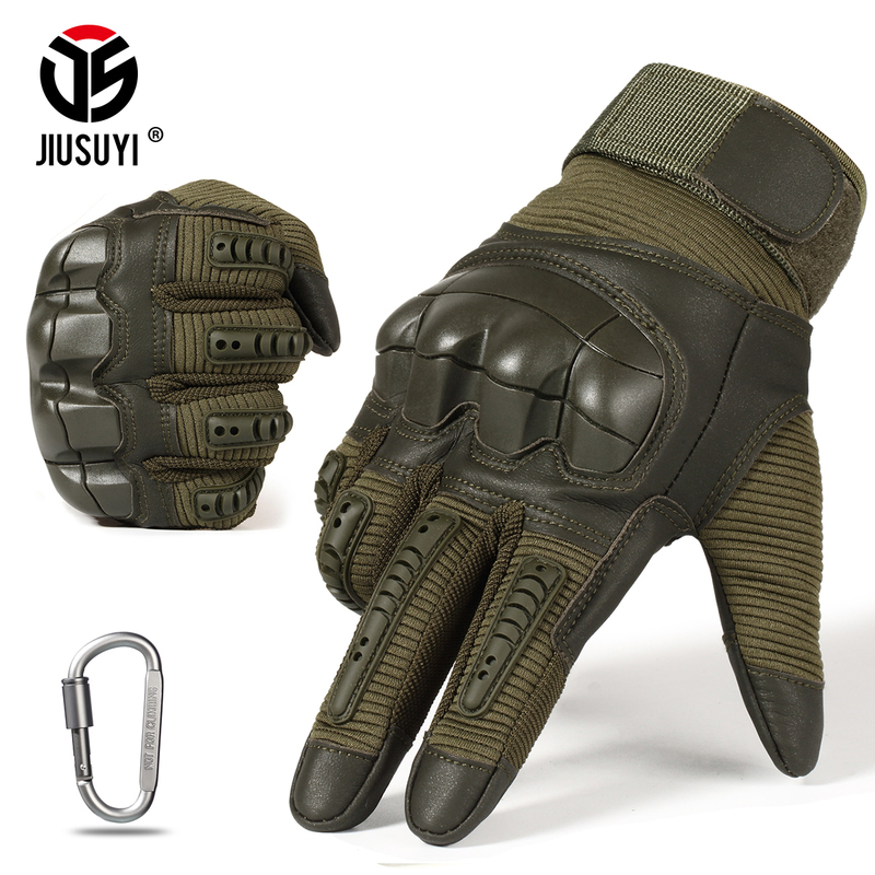 

Full Finger Tactical Army Gloves Military Paintball Shooting Airsoft PU Leather Touch Screen Rubber Protective Gear Women Men 220812