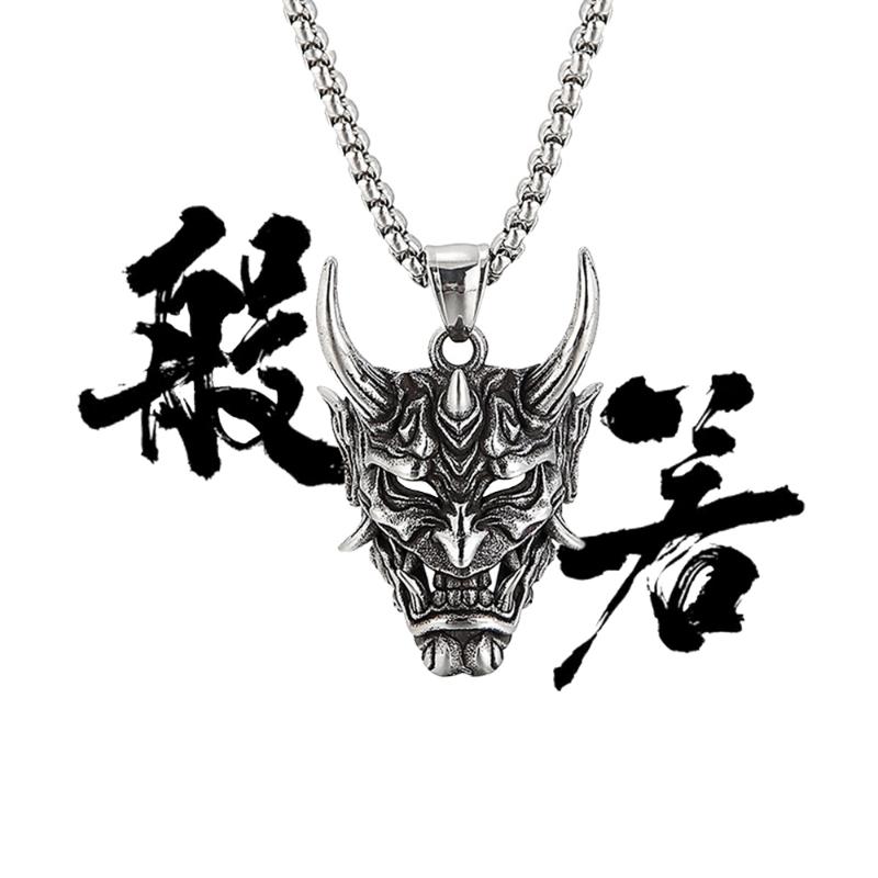 

Pendant Necklaces Punk Devil Skull For Men Women Goth Retro Demon Mask Titanium Steel Necklace Cool Party Jewelry GiftPendant