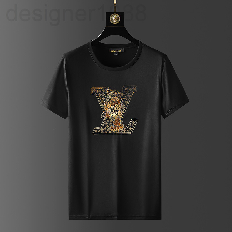 

Men's T-Shirts designer Year of the tiger clothes new men's short sleeve T-shirt mercerized cotton hot drill half fashion brand large summer P8MD, 2# packing bag