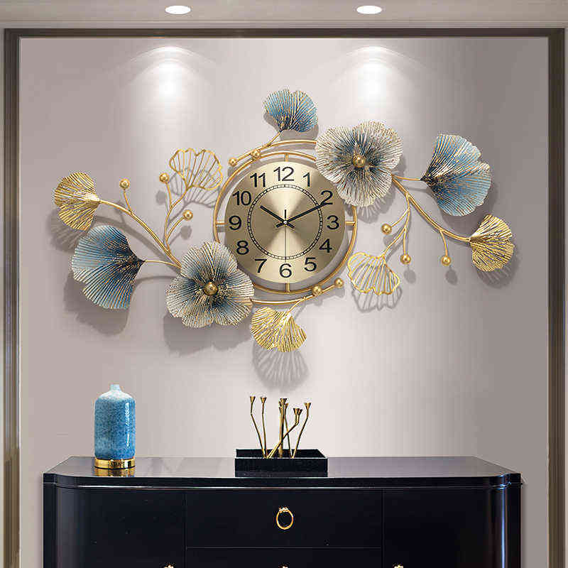 

Metal Silent Wall Clocks Mechanism Living Room Decoration Unusual Luxury Golden Digital Wall Clock Modern Design Home Horloge H220414