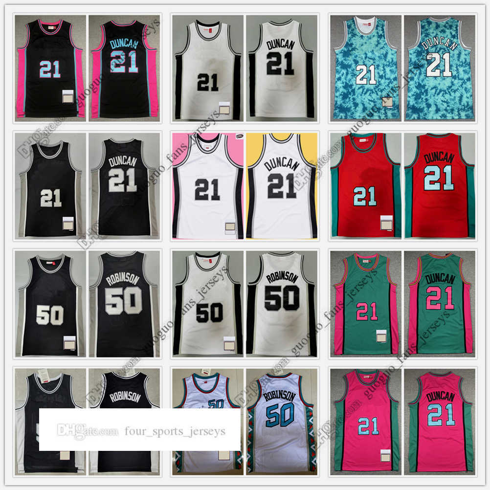 

Retro Mitchell and Ness Basketball Jerseys Duncan 21 Tim Robinson 50 David Tracy 3 Steve McGrady Francis 11 Yao 3 John Ming Starks Anthony 7, As picture (with team logo)
