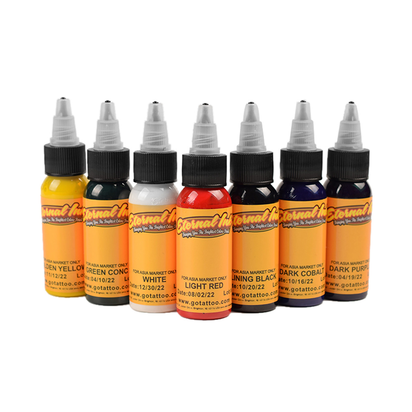 

7 colors 30ml tattoo pigment 1set semi-permanent tattoo pure plant