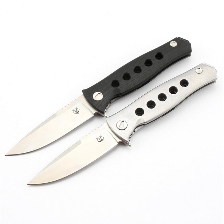 

Shirogorov G10-SG02 Camping knifes Folding Knife 95 mm D2 steel Blade Titanium Handle Outdoor Camp Hunting Pocket Kitchen Tool293R