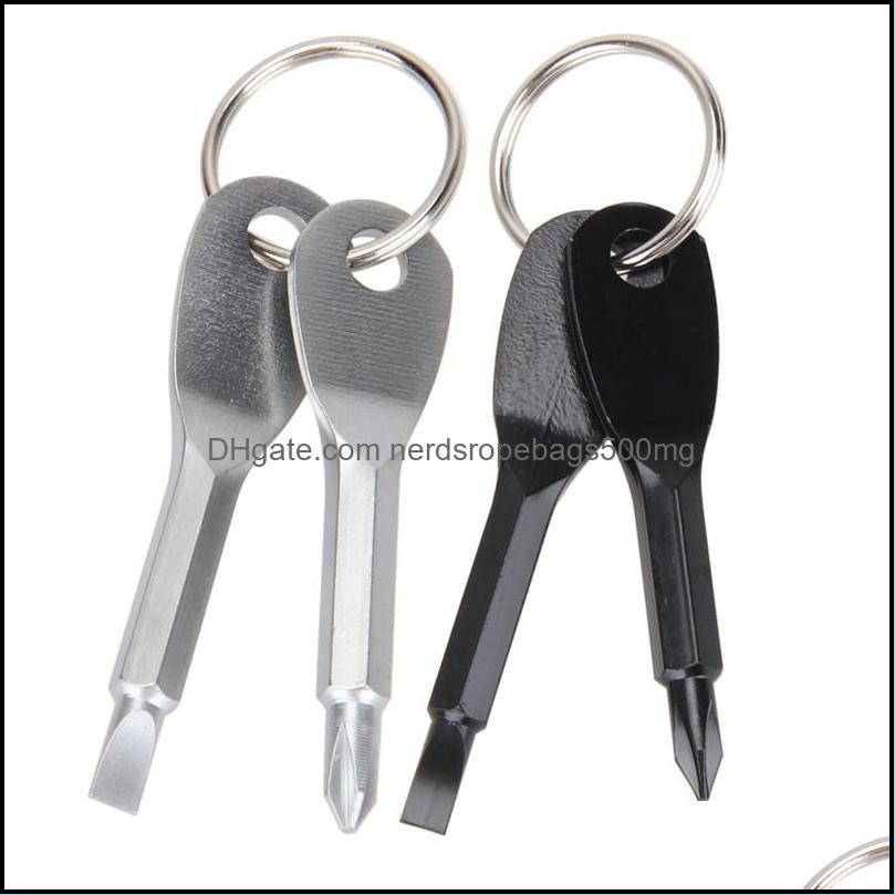 

Screwdrivers Hand Tools Home Garden Keychain Outdoor Pocket Mini Screwdriver Set Key Ring With Slotted Pendants Tool Wq483-Wll Drop Delive