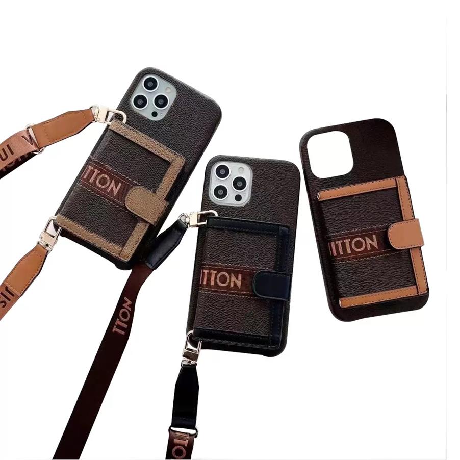 

Designer Brown Flower Card Pocket Handbag Cross Body Wallet Phone Cases for iPhone 13 12 11 Pro max X Xs XSmax Xr 8 7 P plus case 273R, Official 4