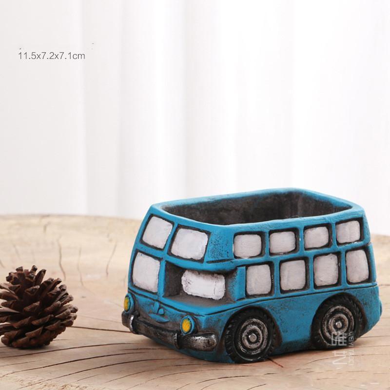 Retro Creative Car Flower Pot Mini Garden Planters Garden Plant Succulent Planter Desk Flower Pot Cactus Plant Pot Home Decoration