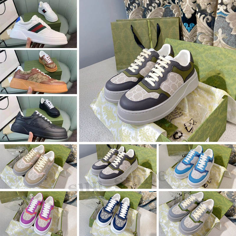 

TOP Quality Designer Stripe Running Shoes Fashion Dirty Leather Lace-up Tennis Shoe Fabric Low Top Canvas Sports Casual Men Women Screener Sneaker size 35-45, Color 10