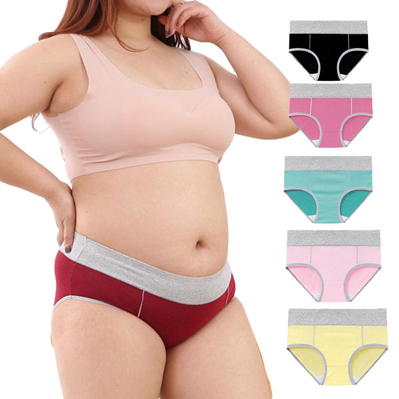 

Women's Panties Cotton Women's Plus Size Briefs Elastic Soft Large M- Ladies Underwear Breathable Sexy High Waist UnderpantsWomen's, D black 1