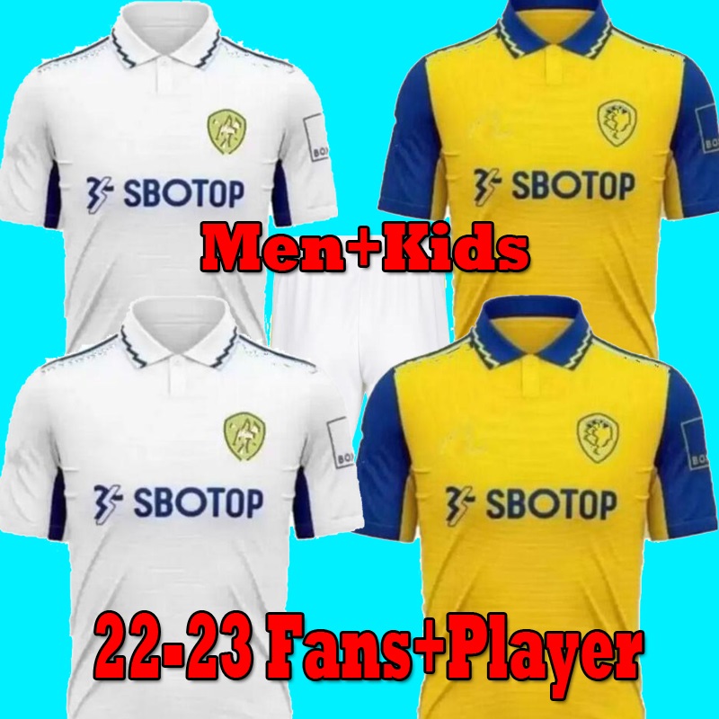 

Men Kids 22 23 Leeds BAMFORD Soccer Jersey 22 23 RAPHINHA T ROBERTS HARRISON HERNANDEZ COSTA CLARKE United hone Away Football Shirt Fans Player, 22 23 away player