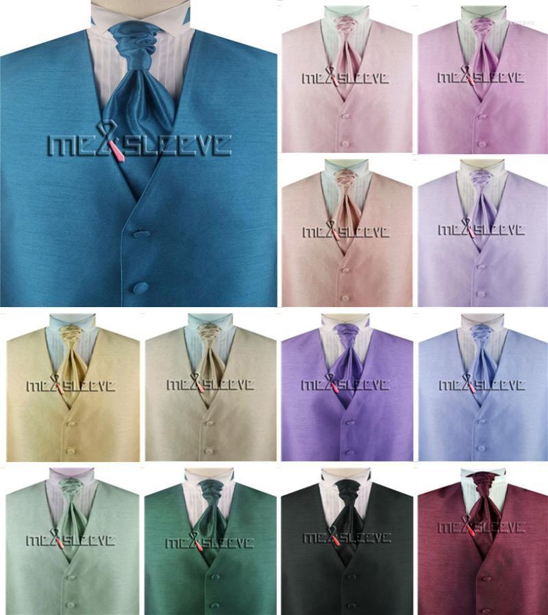 

Men's Vests Formal Wear Wedding Duppion Fabric Solid Vest SetMen's Phin22, Ivory