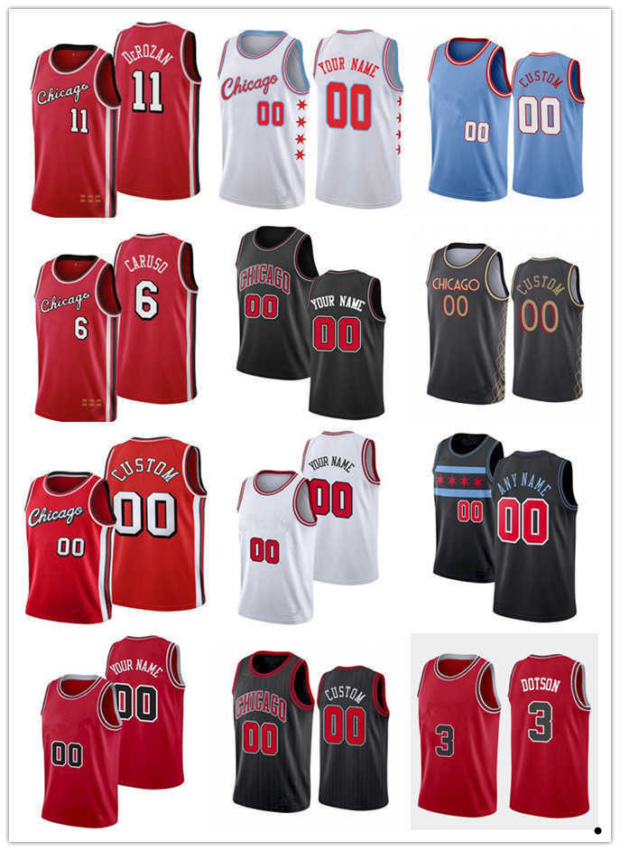 

75th Custom Jersey Chicago''Bulls''MEN Women Youth 13 Tony Bradley 12 Ayo Dosunmu 3 Devon Dotson 5 Derrick Jones Jr. Basketball Jerseys Red, Color