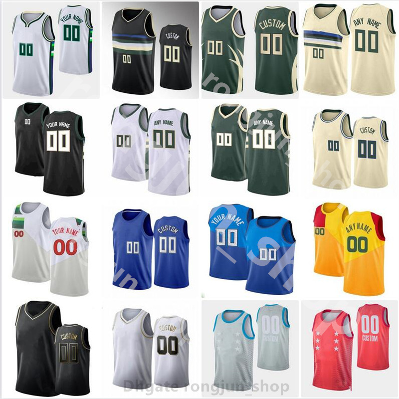 

Screen Print 75th Basketball Giannis Antetokounmpo Jerseys Khris Middleton Jrue Holiday Bobby Portis Jr. Donte DiVincenzo Pat Connaughton Grayson Allen