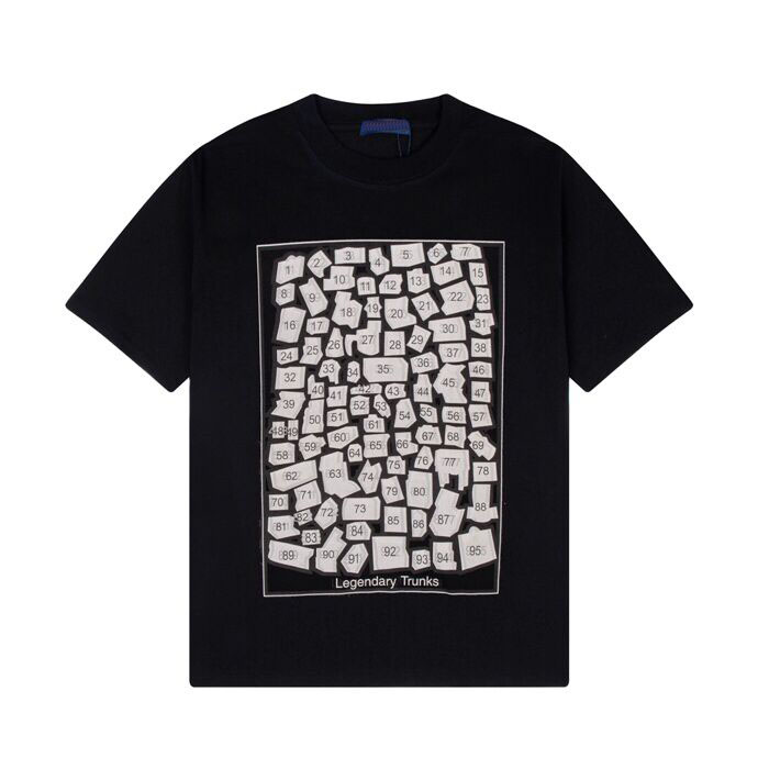 

2022 spring and summer fashion letter printing ins round neck all-match casual T-shirt men's trend loose short-sleeved size xs s m l xl j654, Black