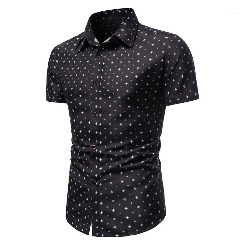 

Men's Casual Shirts 2022 Summer Plaid Streetwear Fashion Patchwork Men Short Sleeve Turn-down Collar Zipper Design Tops, Wh
