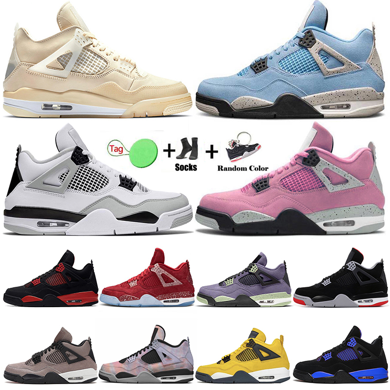 

big size 50 mens basketball shoes 4 women black cat 4s sail Offs White Oreo Infrared University Pink Blue Red Thunder Canvas Metallic jorda sports sneakers trainers, A30 taupe haze 40-50