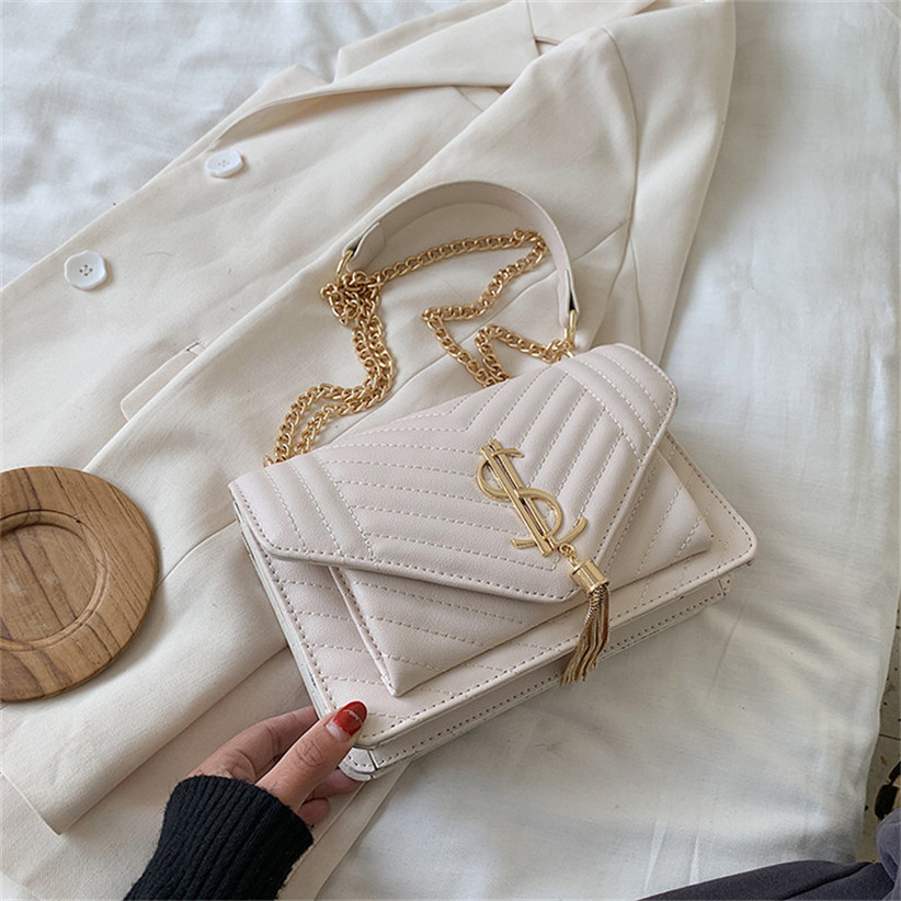

Luxury Handbags High Quality Famous Women Evening Bag Designer Brand Lady Classic Plaid Shoulder Crossbody Bags PU Tassel Messe, 01