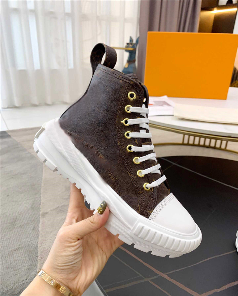 2021 femmes de luxe Designers SQUAD Sneaker Bottes dame chaussures en toile High Top Chunky casual chaussures taille US 4-10
