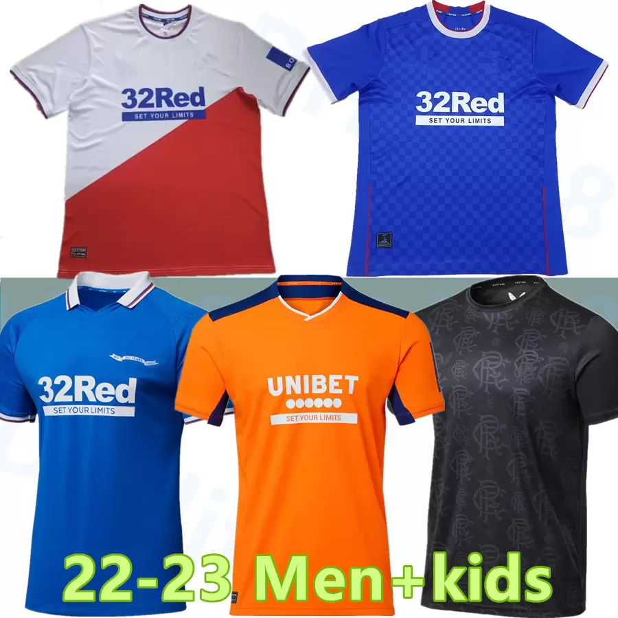 

2022 2023 Glasgow Rangers 150th Anniversary Soccer Jerseys 22 23 home RAINING CHAMPIONS 55 DEFOE HAGI BARKER TAVERNIER third training Football Shirts Men kids kits, This option does no ship