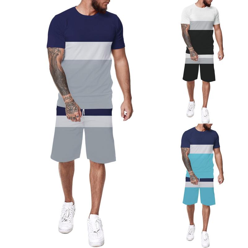 

Men's Tracksuits Colors 2022 Men's 2 Pieces Athletic Sports Sets T Shirt And Shorts Set Mesh Tracksuit Outfits Daily Beach Hawaii Casual, Sky blue
