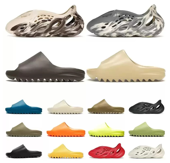 Slippers Desert Sand Summer Brown Flat Mens Women Beach Resin Slide Sandal Graffiti Bone Rubber MXT Moon Gray Foam RNNR Mineral Blue Glow Green D