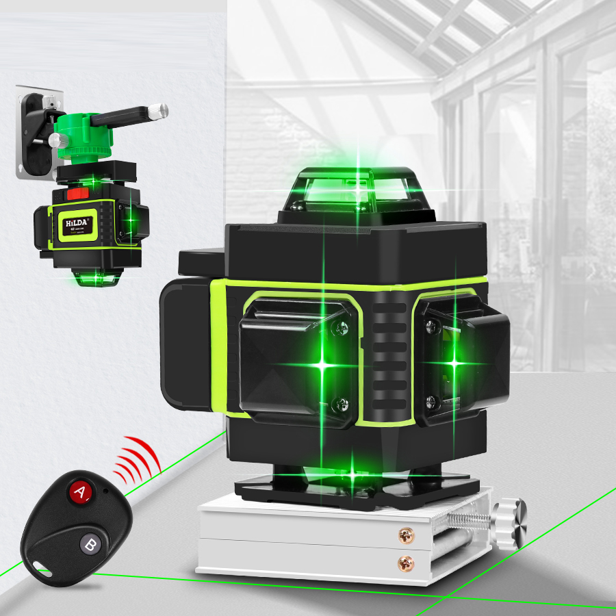 

16/12 Lines 4D Laser Level green line SelfLeveling 360 Horizontal And Vertical Super Powerful Laser level green Beam laser level