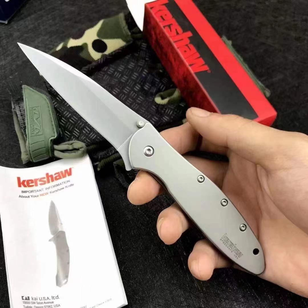 

Kershaw 1660 Tactical Folding Blade Knife Ken Onion Speedsafe Titanium Camping Hunting Survival Pocket Utility EDC Tools Rescue Combat Self Defense Knifes Leek