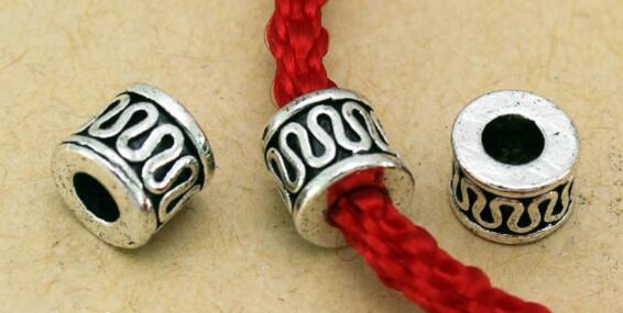 

7mm Tibetan Silver Antique Loose Bead Spacer Connectors for DIY Jewelry Making bracelet dee4u