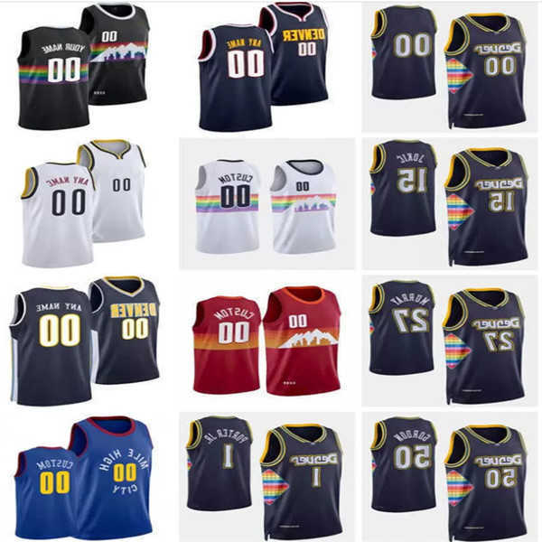 

75th Custom Denver''MEN Nuggets''Jersey Womns Youth Nikola 15 Jokic''Jamal 27 Murray 50 Aaron Gordon 1 Michael Porter Jr. Basketball Jerseys, Color