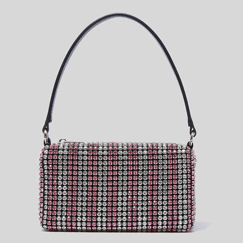 

Evening Bags Designer Tiger Stripe Handbags for Women Rhinestone Shoulder Bag Ladies Party Underarm Bags High Quality Pillow Bag Purses 2022 220416, Yellow