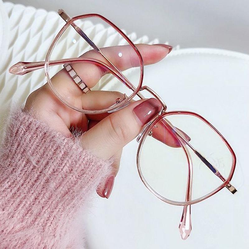 

Sunglasses Iboode Men Women Anti-blue Light Glasses Frame Vintage Large Square Eyeglasses Blocking Blue-ray Oversized Spectacles Frames