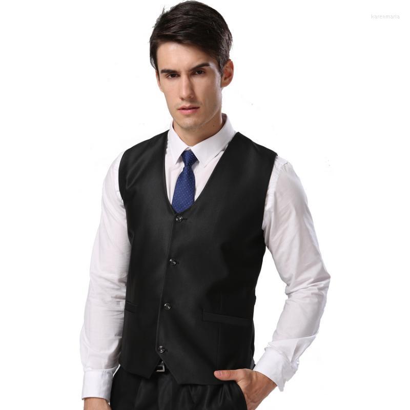 

Men's Vests Tuxedo Vest Fashion Formal Solid Color Blazer Suit Kare22, Blue