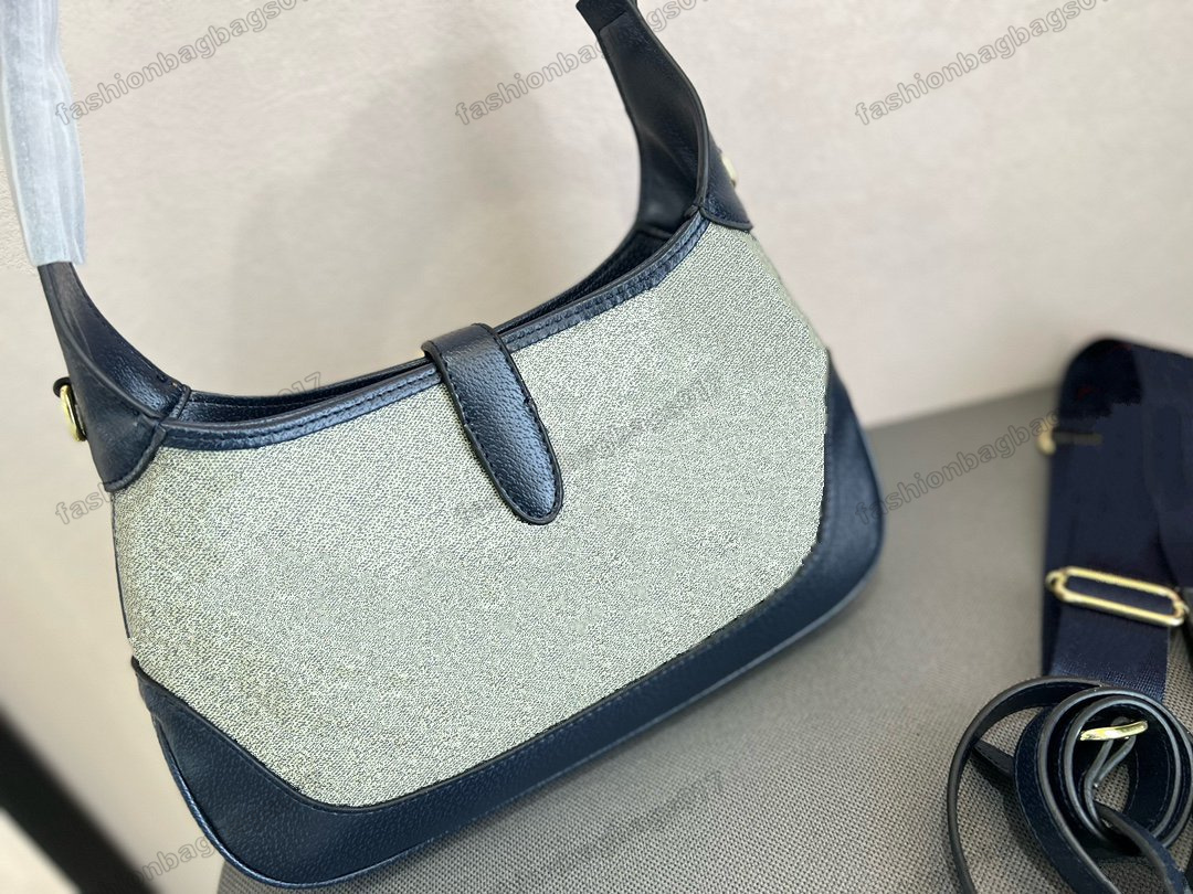 

2022 Mini Jackie 1961 Beige Blue Hobo Bag Retro Fashion Leather Womens Designer Luxurys Shoulder Bags Buckle Closure Handbag
