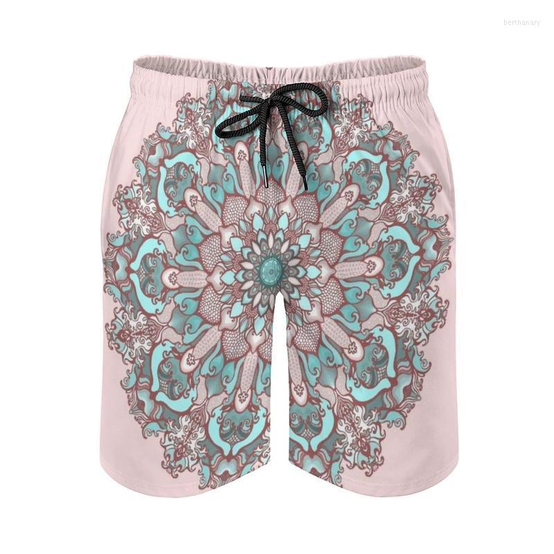 

Men's Shorts Mandala#31 On Pink Background Surfing Beach Men's Boardshorts Patchwork Surf Swim Short Pants Mandala PatternMen's Bert22, Beach shorts