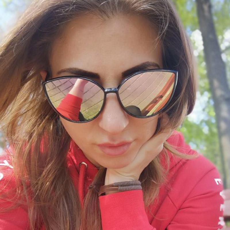 

Sunglasses Fashion Cat Eye Women Brand Designer Vintage Trendy Ladies Light Plastic Frame Colorful Sun Glasses UV400Sunglasses