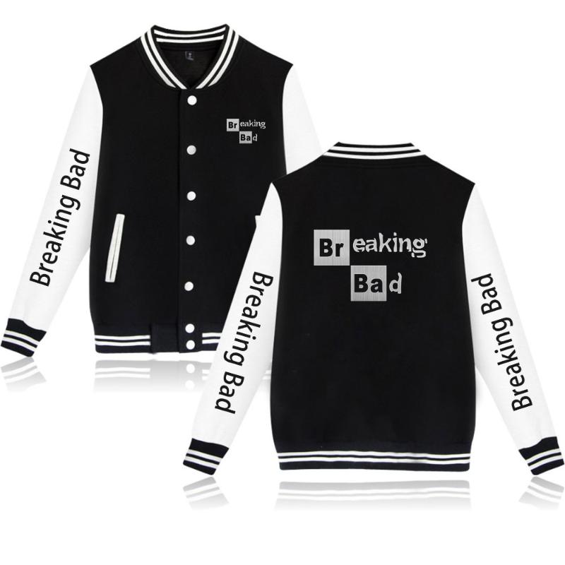 

Men's Jackets Breaking Bad Baseball Men's Jacket Printed Streetwear Winter Uniform Cool Coat Harajuku Fashion Casual S Brand DesignerMen, A00000-jk01