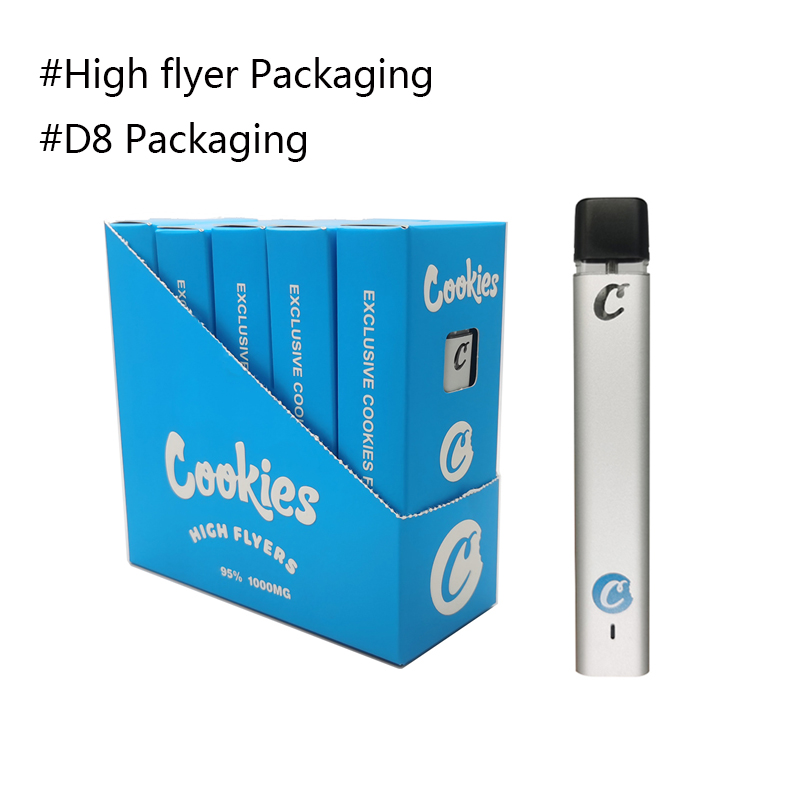 

Rechargeable Cookies Disposable Vape Pen Pod Empty Device Pods E cigarettes D8 Pens Cookie High Flyer Pack Snap on tip 240mah Battery Atomizers