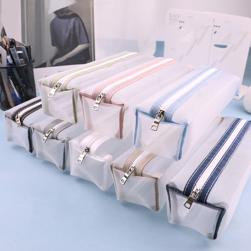 

Transparent Pen Bags Large Capacity Nylon Mesh Gauze Storage Bags 1222638