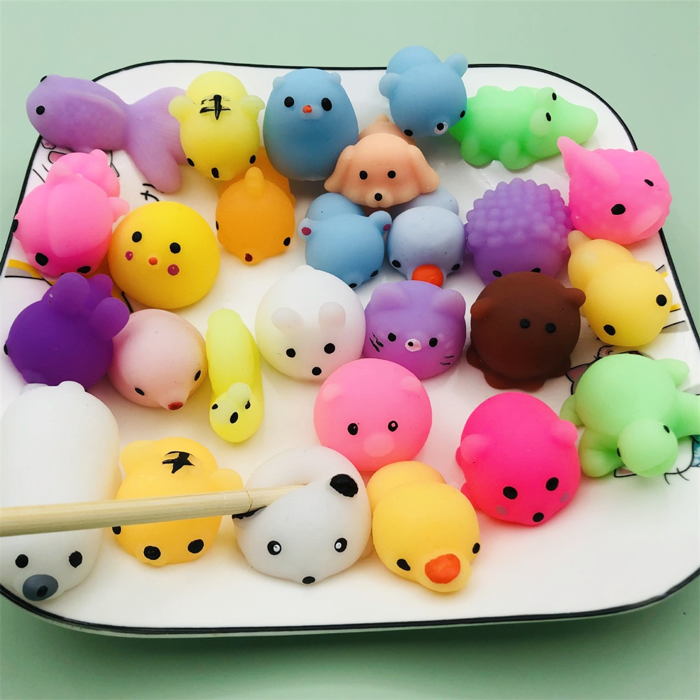 

Mochi Squishy Toys Soft Kawaii Squishies Silicone Animal Stress Relief Toy Mini Cute Animal for Kids Party Favors