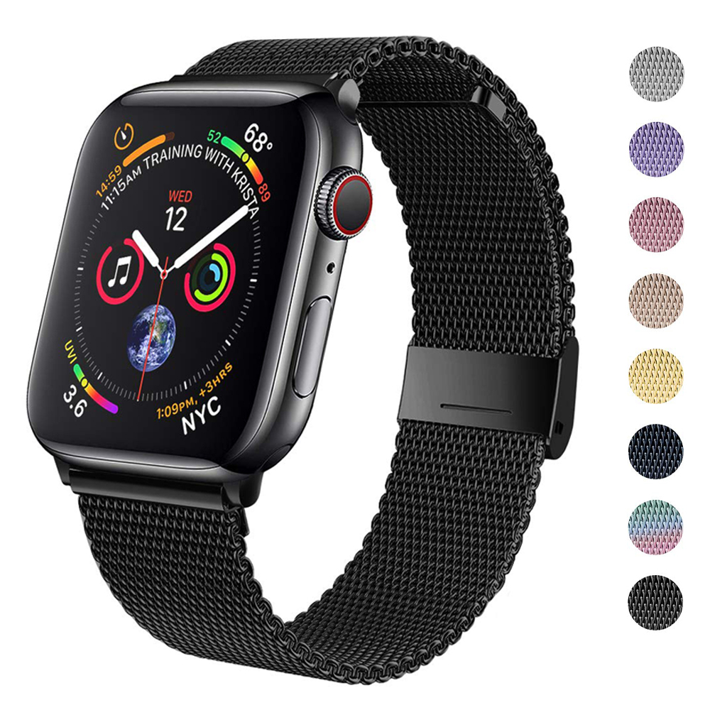 

Magnetic Loop Strap For Apple watch Band 44mm 40mm 45mm 41mm 42mm 38mm Stainless steel correa bracelet iWatch serie 3 4 5 6 se 7