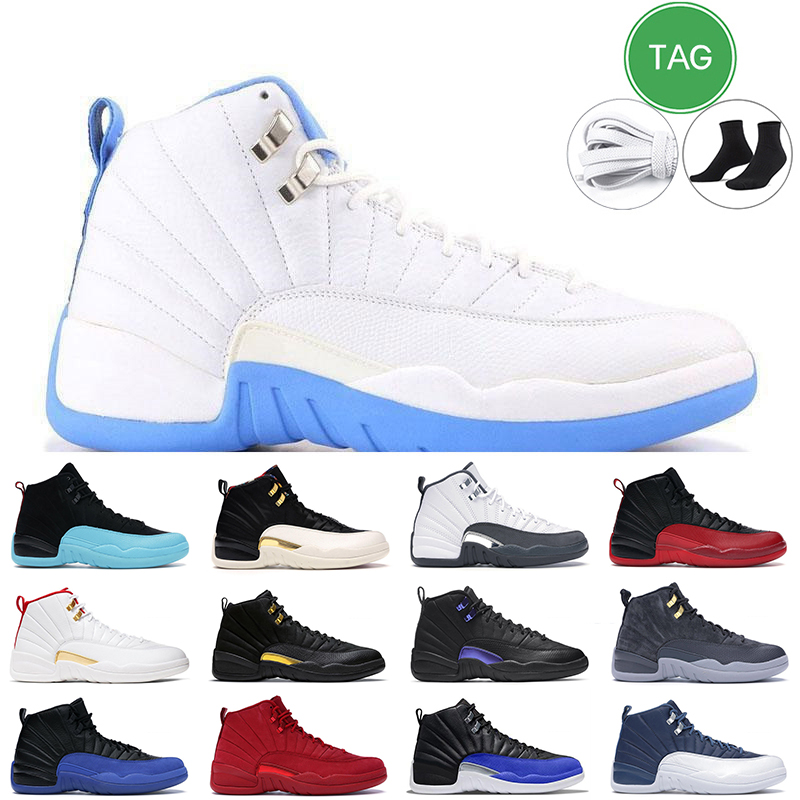 

12s men Basketball Shoes 12 Gamma Blue University Gold Dark Grey Concord Hyper Royal The Master Indigo Taxi mens sports trainer Sneakers, #12