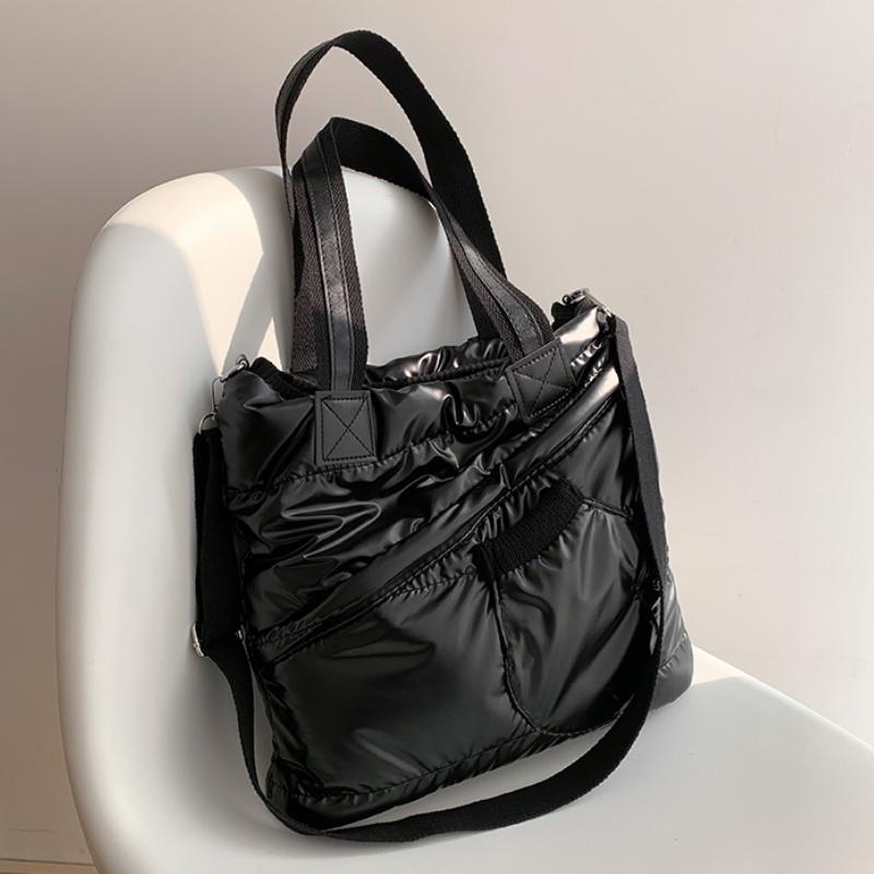 

Evening Bags High Capacity Tote Pu Leather Winter Big Handbags Designer Women Shoulder 2022 Luxury Fashion Large Purses, Black