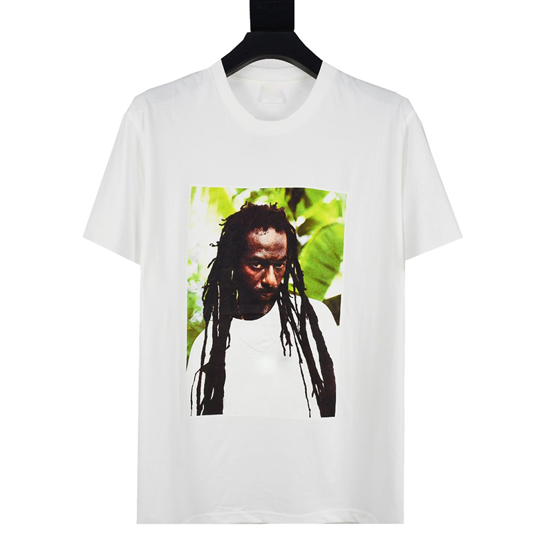 

22SS New Limited Buju Banton Tee Classic Box Letter Summer High Street T-shirts Solid Simple Fashion Casual Breathable Men Women Short Sleeve TJAMMTX15, Black