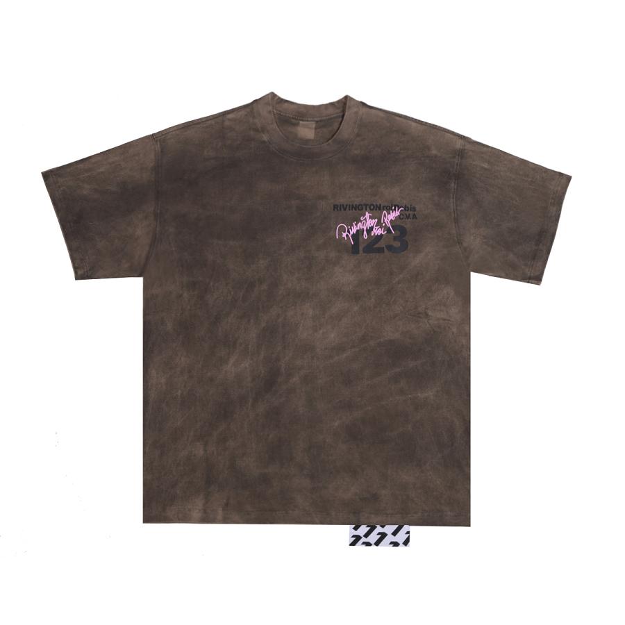 

22SS Vintage Letter Print T Shirt Men Women EU Size Cotton Top Tees Fashion Summer