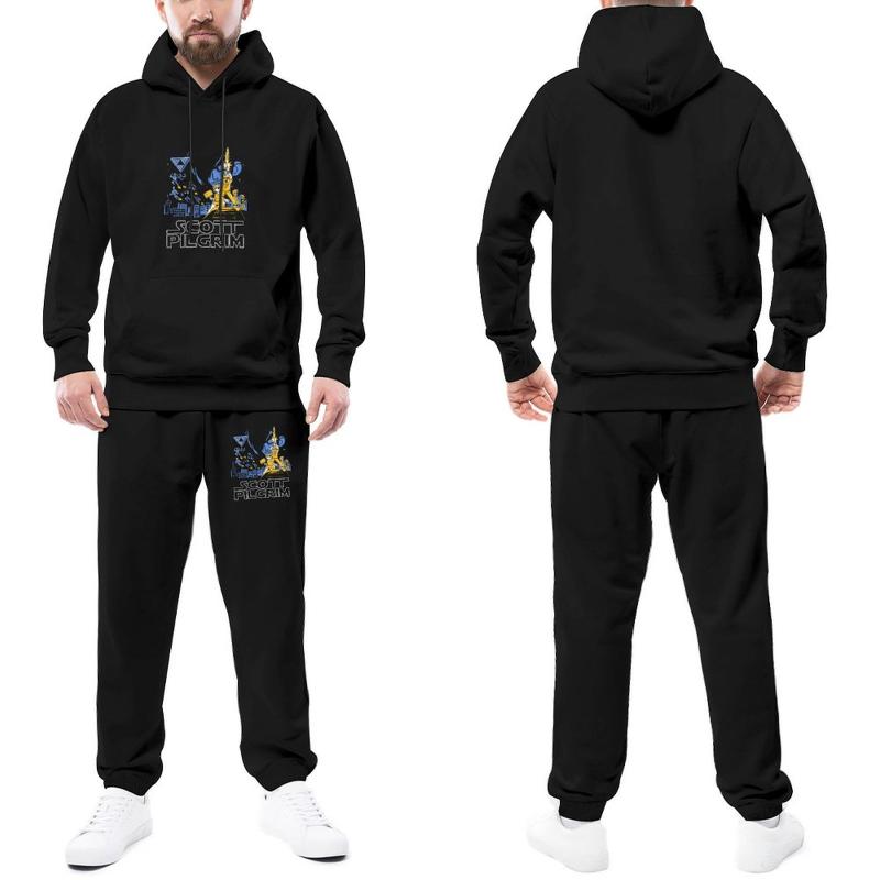 

Men's Tracksuits ScoPilgrim Mens Tracksuit Set Not So Long Ago Man Sweatsuits Style Sweatpants And Hoodie Fishing, Black-style