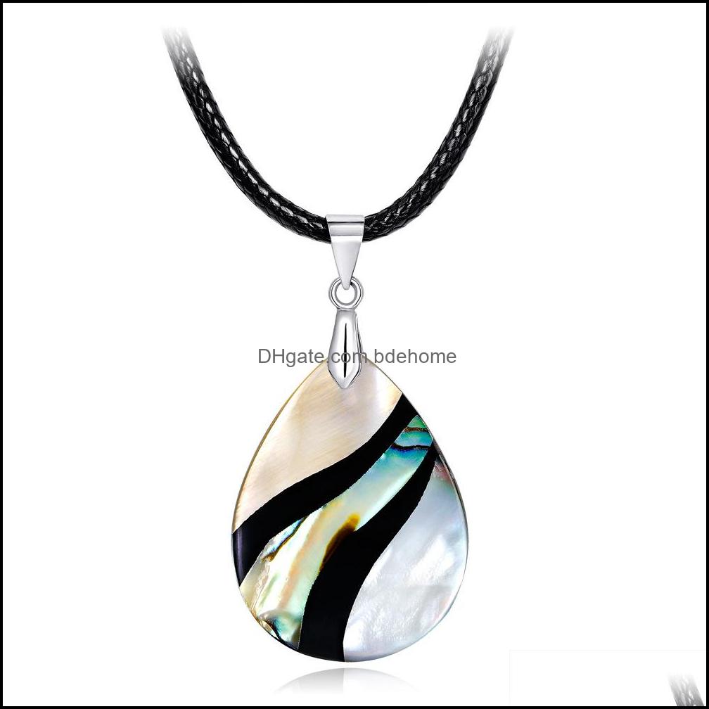 Pendentif Colliers Pendentifs Bijoux En Gros Beautif Mticolor Abalone Shell Drop À La Mode Bricolage À La Main Lady Collier Pour Cadeau De Fête S